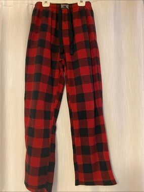 Lucky Brand Men's Red and Black Buffalo Plaid Lounge Pants